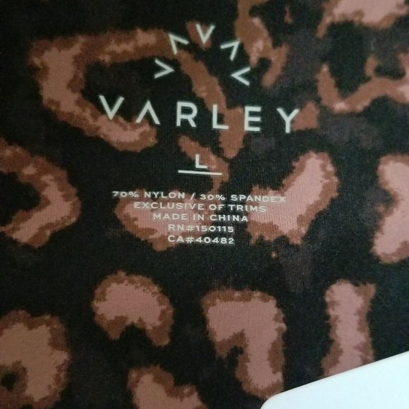 VARLEY Luna 7/8 Workout Leggings in Textured Animal Print - Picture 5 of 13